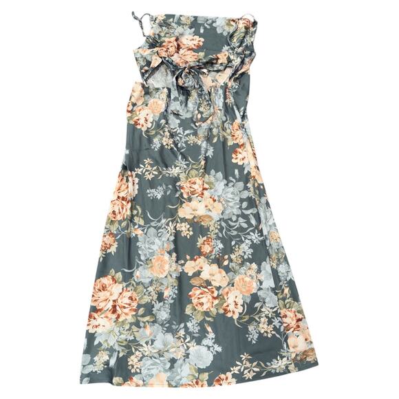 NWOT Petal & Pup Marea Floral Tie Back Satin Midi Dress size 10 - Picture 6 of 11